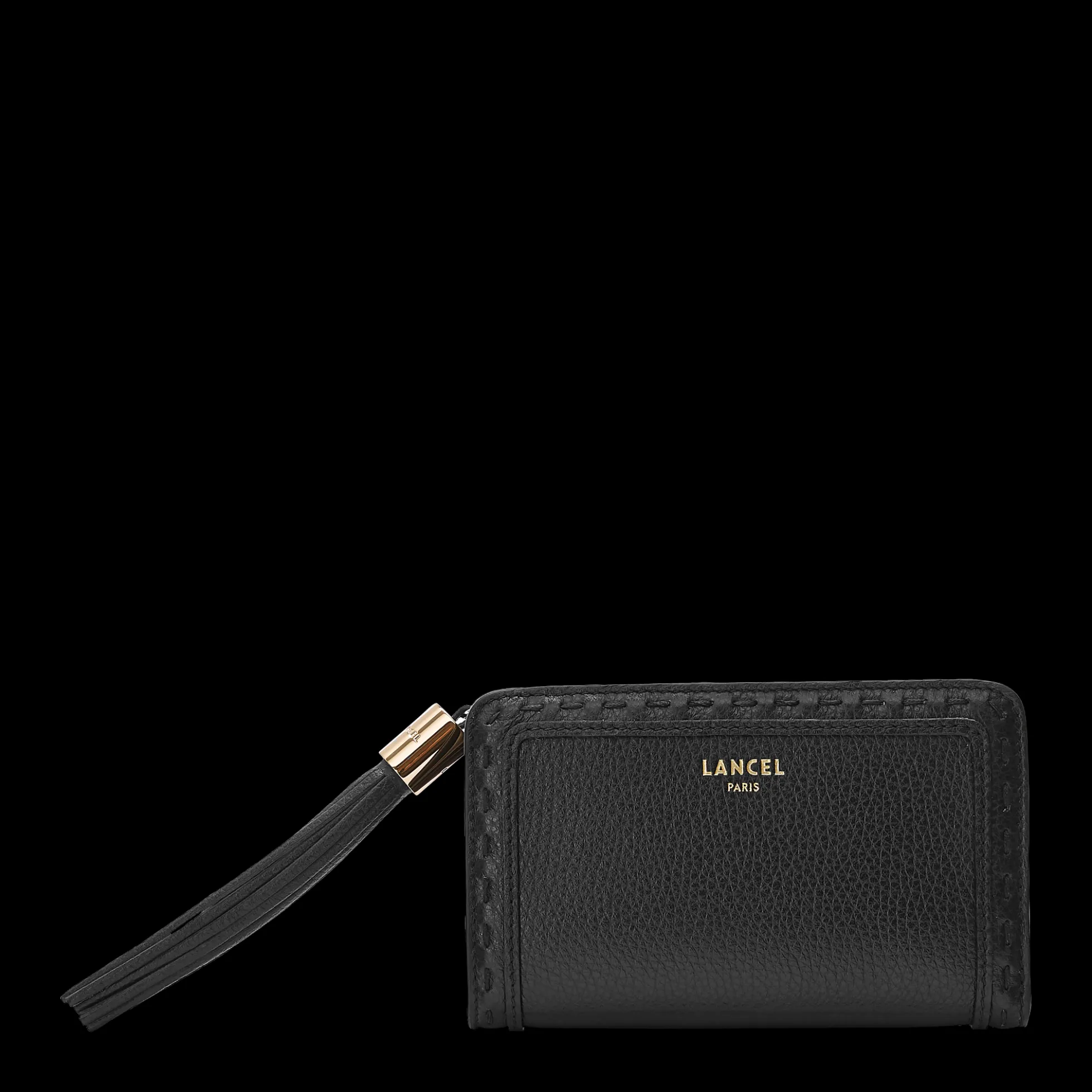 Portefeuille rectangulaire compact zippé