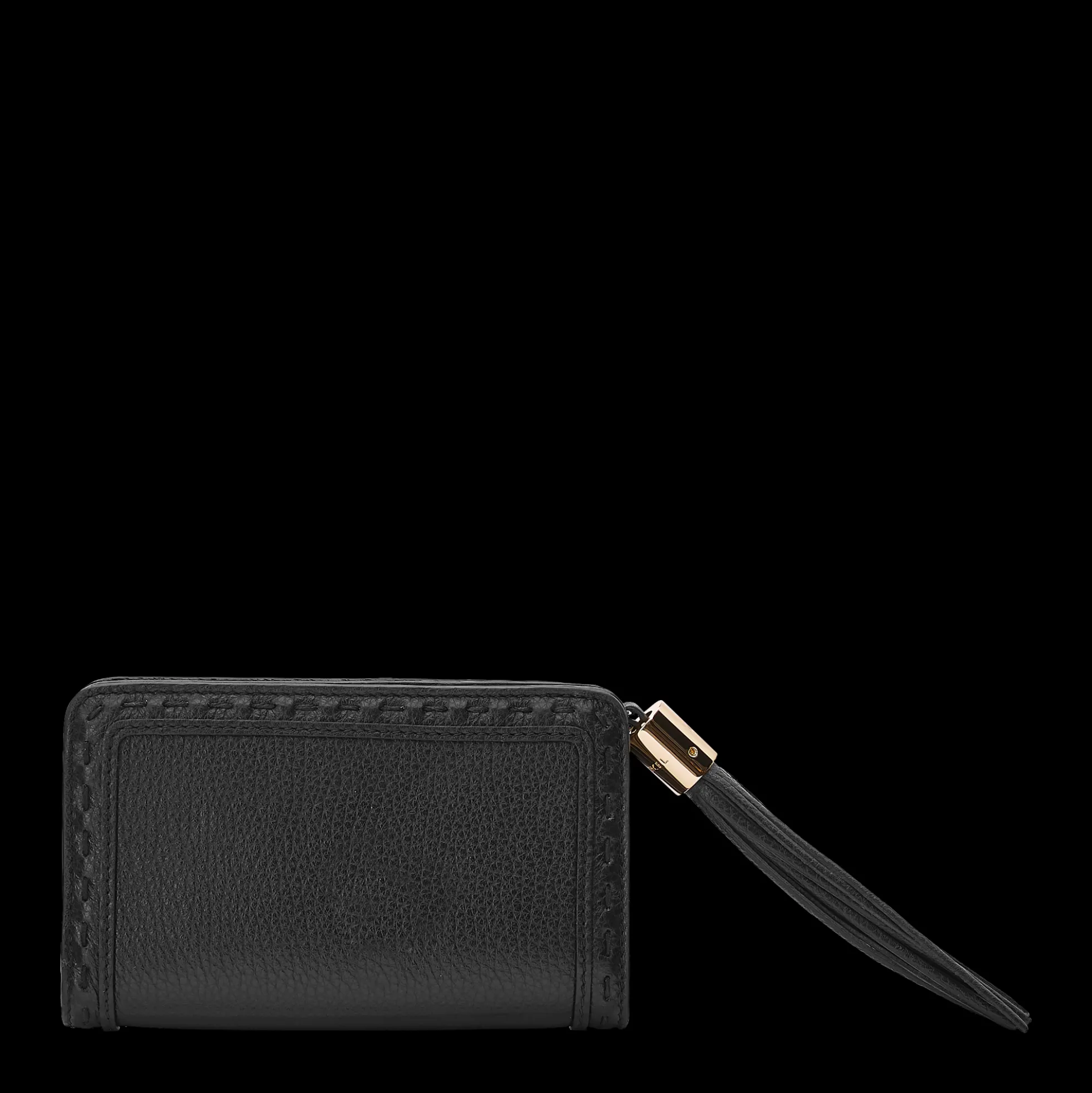 Portefeuille rectangulaire compact zippé