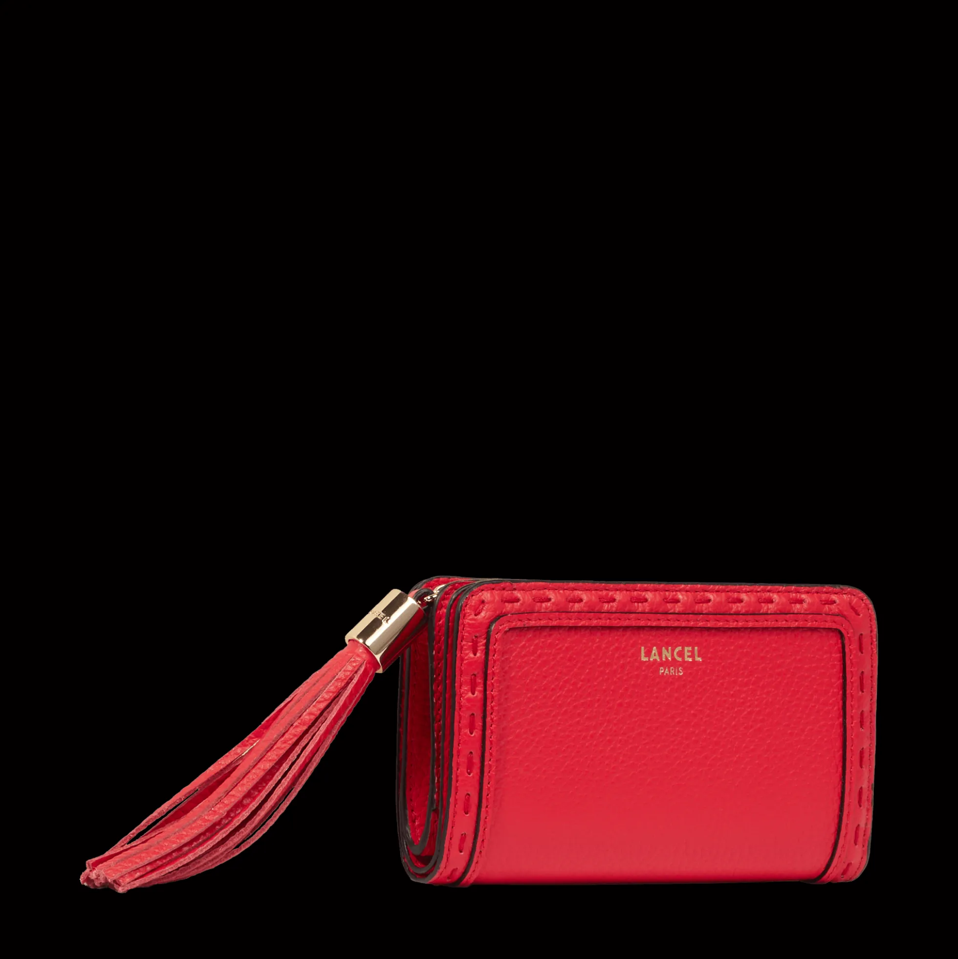 Portefeuille rectangulaire compact zippé