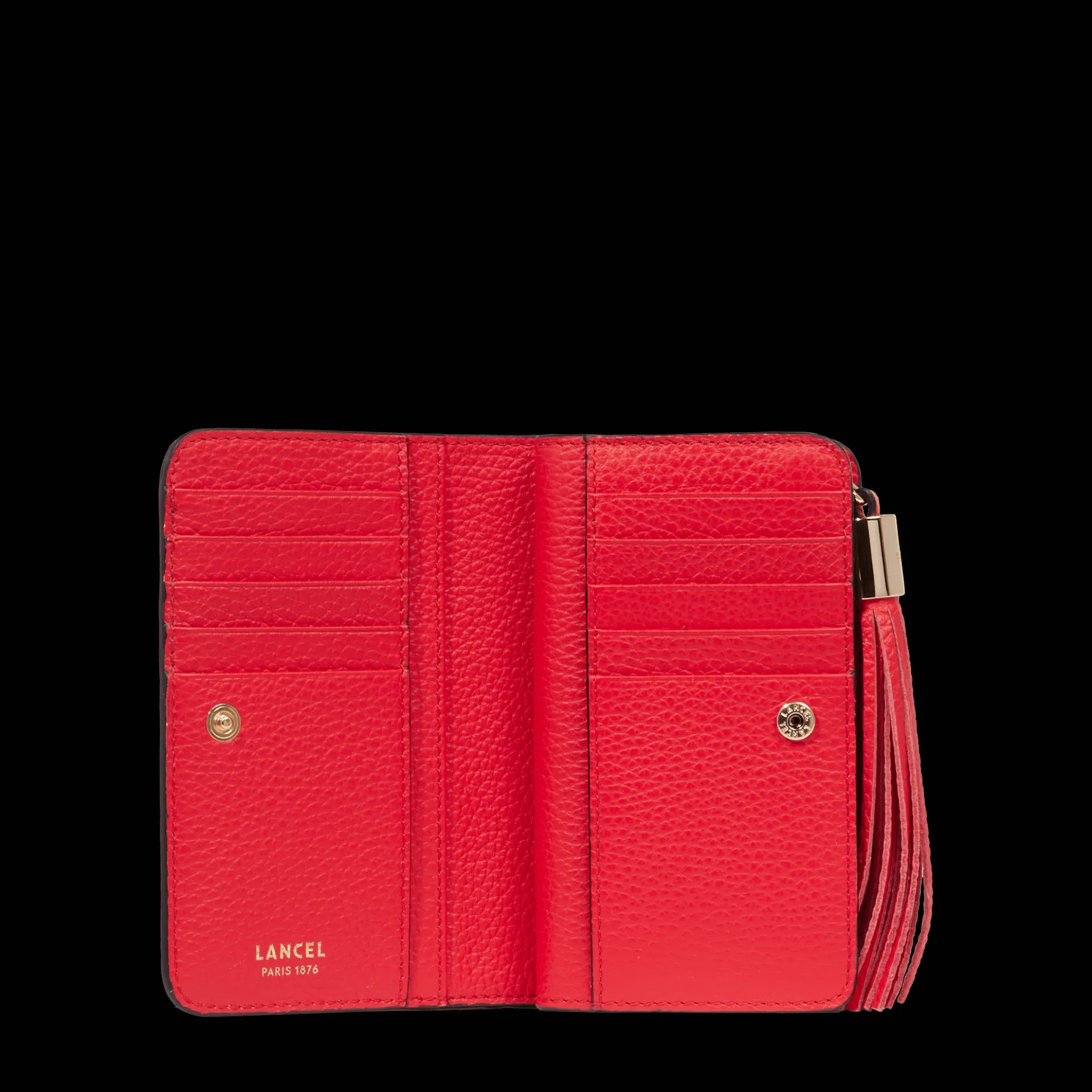 Portefeuille rectangulaire compact zippé