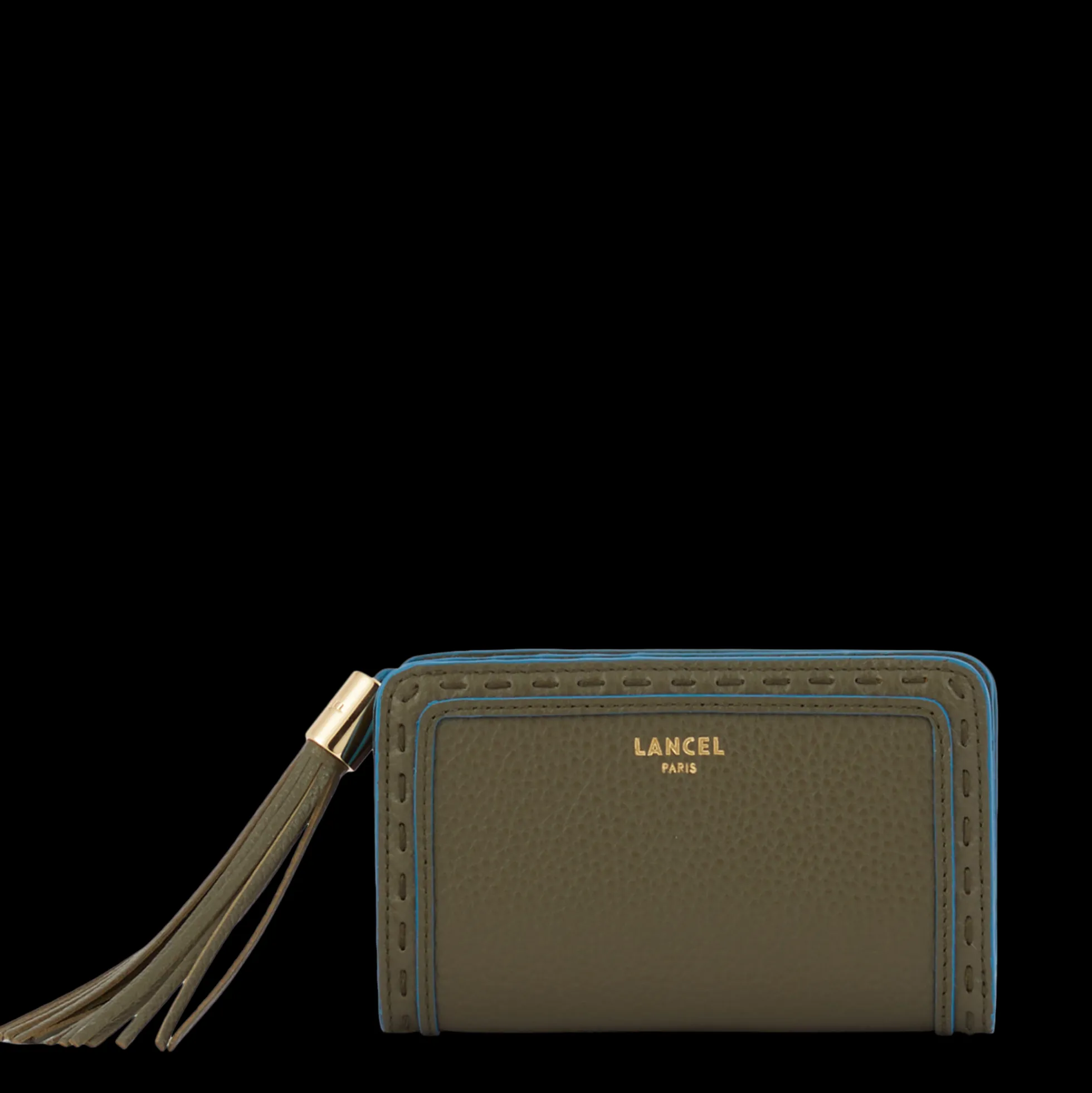 Portefeuille rectangulaire compact zippé