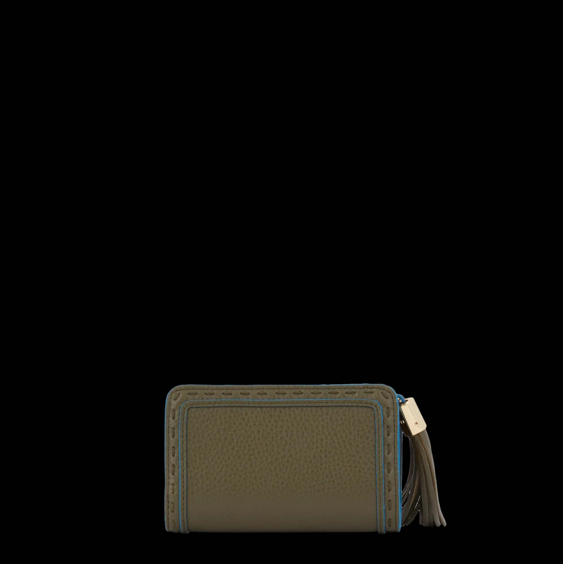 Portefeuille rectangulaire compact zippé